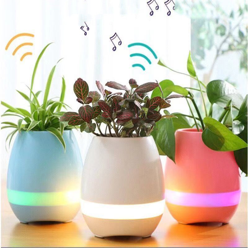 Smart Touch Sensor Bluetooth Flowerpot Speaker – Musik, Licht & Leben in einem