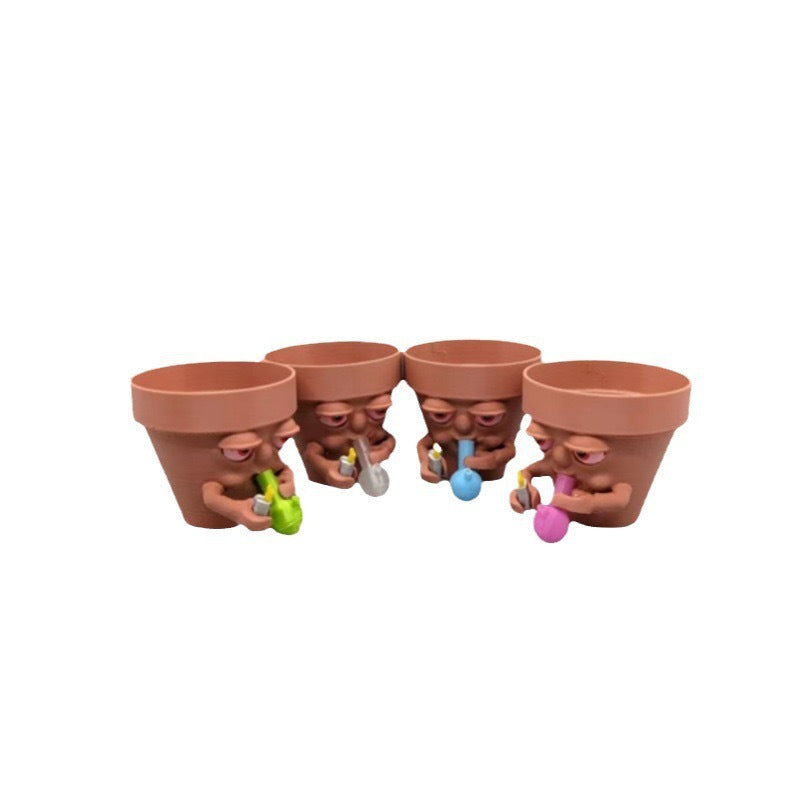 Lustiger Blumentopf – Pflanze mit Spaßfaktor