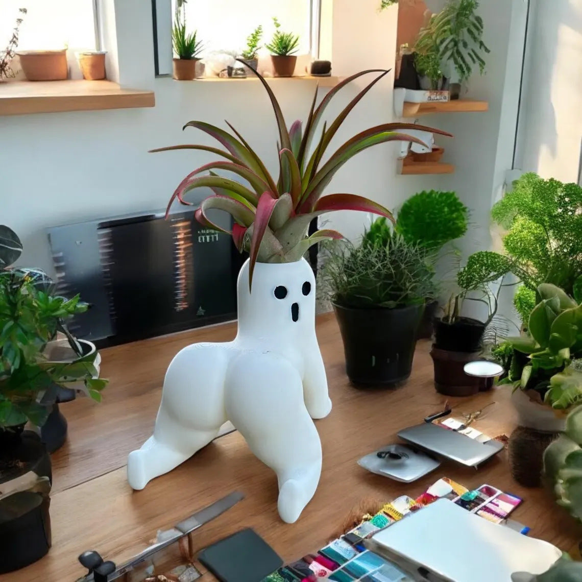 Doll Flowerpot – Spaßige Resin-Dekoration für Ihr Zuhause