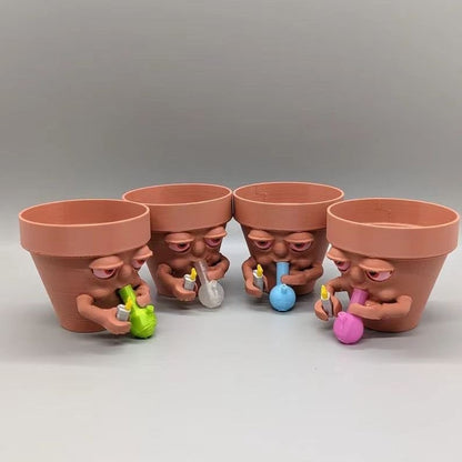 Lustiger Blumentopf – Pflanze mit Spaßfaktor